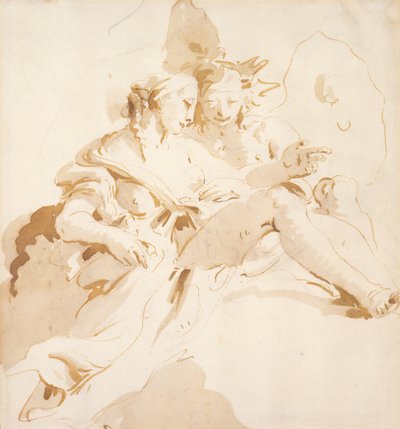 Zephyr und Flora von Giovanni Battista Tiepolo